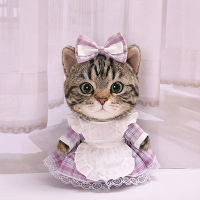 10 cm, 17 cm, 38 cm, Trendy Dolls Change Clothes, Casual and Cute Suits (Purple Plaid Dress Set)