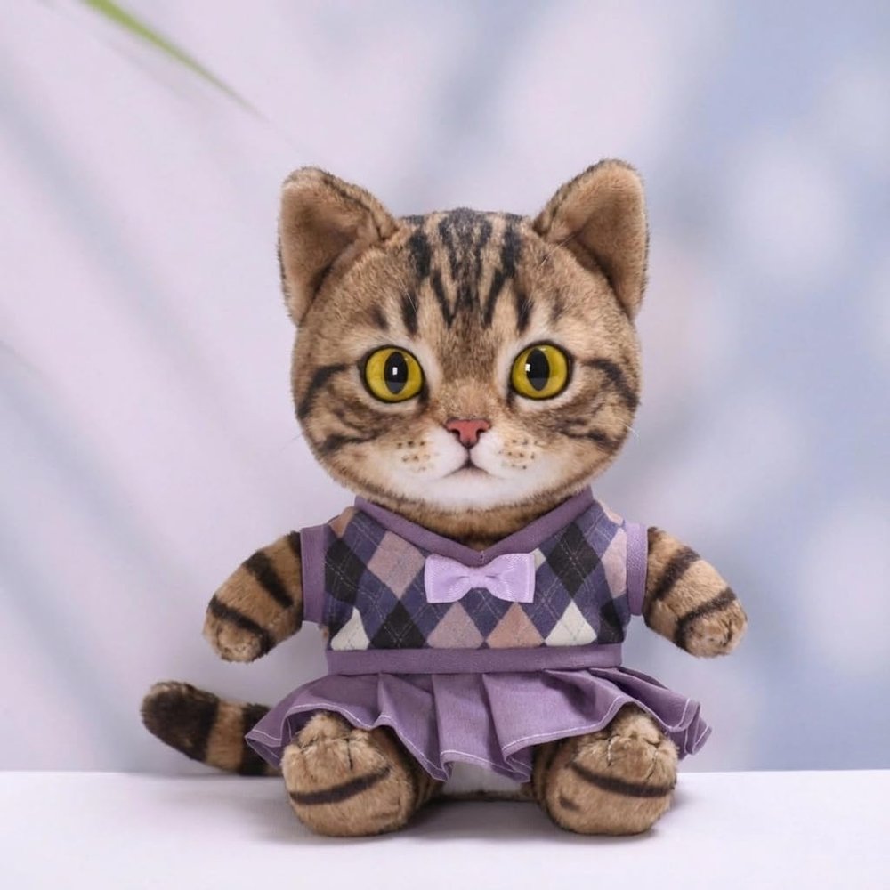 10 cm, 17 cm, 38 cm, Trendy Dolls Change Clothes, Casual and Cute Suits (Purple Women's Rhombus Vest Set)