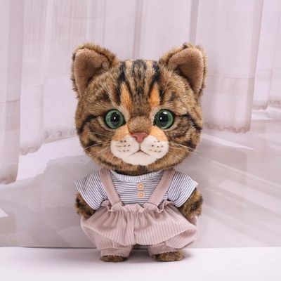 10 cm, 17 cm, 38 cm, Trendy Dolls Change Clothes, Casual and Cute Suits (Grey Striped T-Shirt Set)