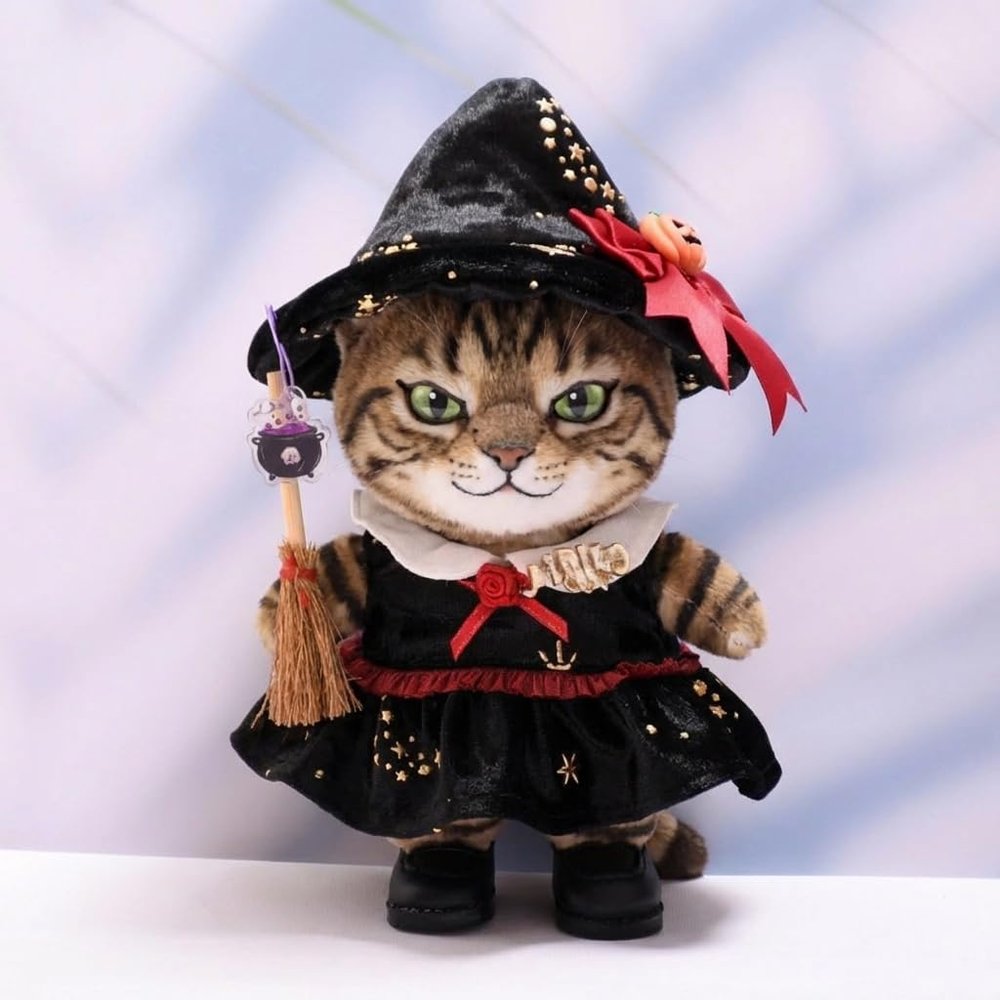 10 cm, 17 cm, 38 cm, Trendy Dolls Change Clothes, Casual and Cute Suits (Halloween Witch Suit + Black Leather Shoes)