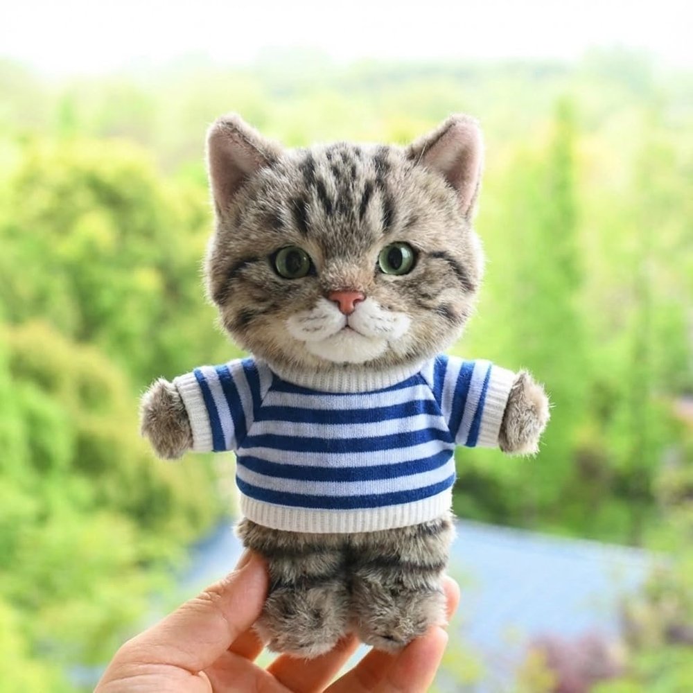 10 cm, 17 cm, 38 cm, Trendy Dolls Change Clothes, Casual and Cute Suits (Blue Striped T-Shirt)