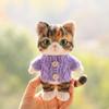 10 cm, 17 cm, 38 cm, Trendy Dolls Change Clothes, Casual and Cute Suits (Purple Button-Down Sweater) view 1