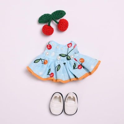 10 cm, 17 cm, 38 cm, Trendy Dolls Change Clothes, Casual and Cute Suits (Cherry Vest Skirt Set)