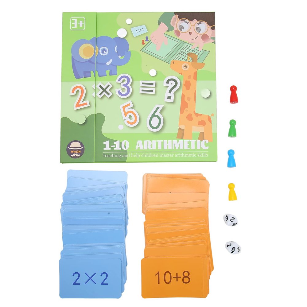 plplaaoo Multiplication Addition Board Wooden Math Learning Board with Magnetic Adsorption Glossy Surface for Kids Classroom Home Education 21.6 x 21.8cm