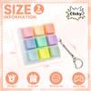2 Pcs Creamy Keyboard Fidget Toy, 9 Keys Cute Clicker Keyboard Fidget for Adults Relieve Stress and Anxiety Decompression Green Keyboard Fidget Keychain view 2