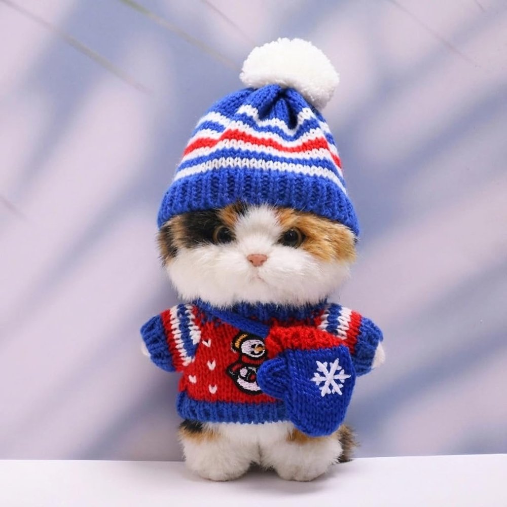 10 cm, 17 cm, 38 cm, Trendy Dolls Change Clothes, Casual and Cute Suits (Snowman Blue Sweater Set)