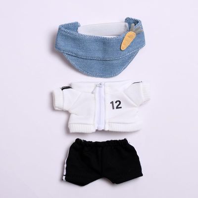 10 cm, 17 cm, 38 cm, Trendy Dolls Change Clothes, Casual and Cute Suits (No. 12 Black Sportswear Three-Piece Set)