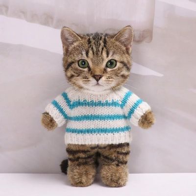10 cm, 17 cm, 38 cm, Trendy Dolls Change Clothes, Casual and Cute Suits (Blue Striped Sweater (10cm))