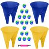 ROMANKAS Granny Pants Outdoor Games 4 PCS Fun Party Game Pants with 16 Bouncy Balls and 1 Air Pump (Random Colors), Granny Pants Yard Game for Adults and Family Reunion Party Field Game Set view 1