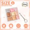 2 Pcs Creamy Keyboard Fidget Toy, 9 Keys Cute Clicker Keyboard Fidget for Adults Relieve Stress and Anxiety Decompression Keyboard Fidget Keychain view 2