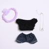 10 cm, 17 cm, 38 cm, Trendy Dolls Change Clothes, Casual and Cute Suits (Black Mao Mao T-Shirt Set) view 1