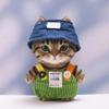 10 cm, 17 cm, 38 cm, Trendy Dolls Change Clothes, Casual and Cute Suits (Mini Button Green Overalls Hat Set (10cm)) view 1