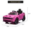 12V Licensed Dodge Challenger Ride-on Car for Kids, Remote Control Toddler Toy Car with Spring Suspension, Music & LED Lights, Ride on Vehicle for Kids view 2