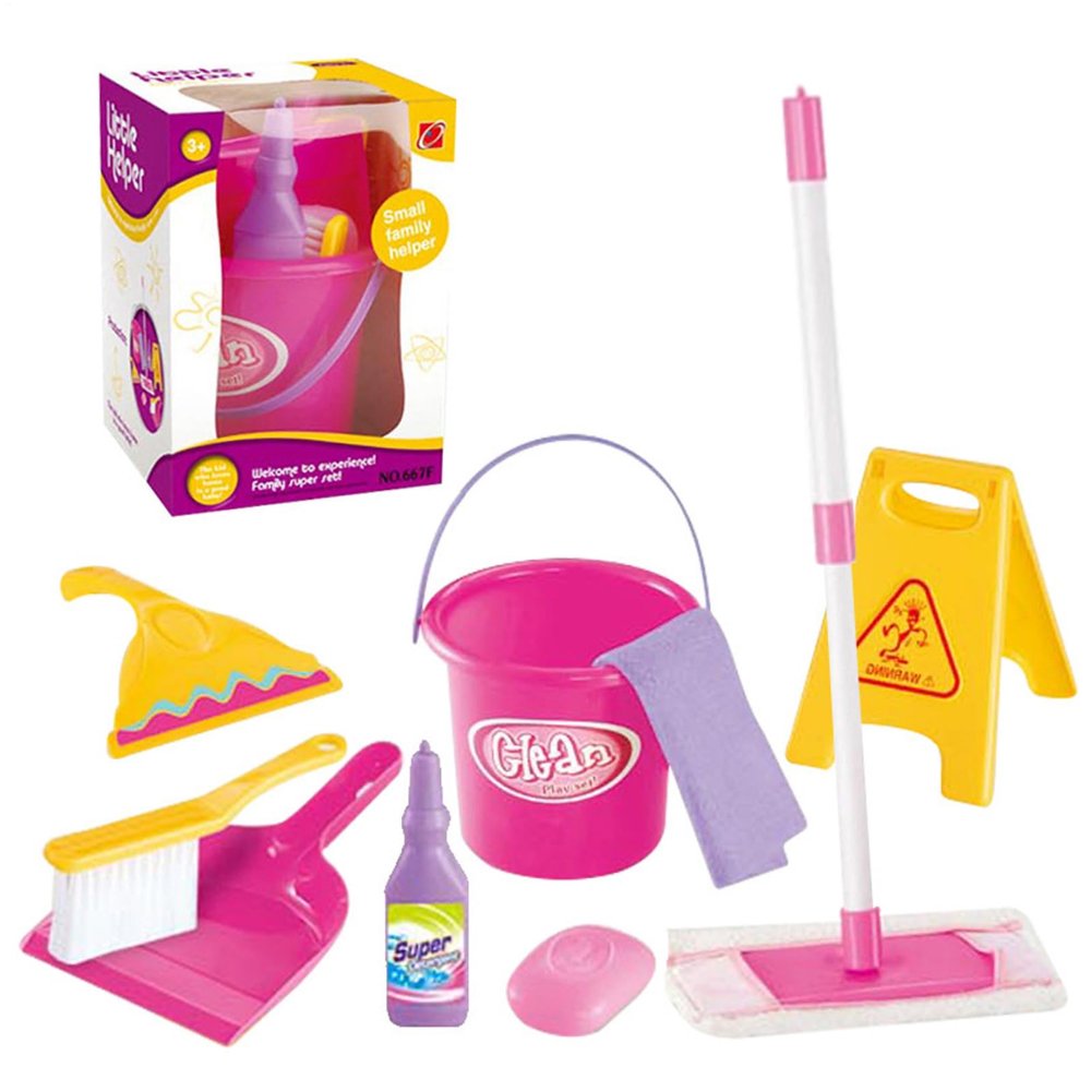 Pretend Play Cleaning Todler Broom Toy, Housekeeping Tools Set, Sturdy Durabll Design with Child Safe Feature | Perfect Use for Kids 3+ Girlss Boys Role Playy Household Pretend Learning