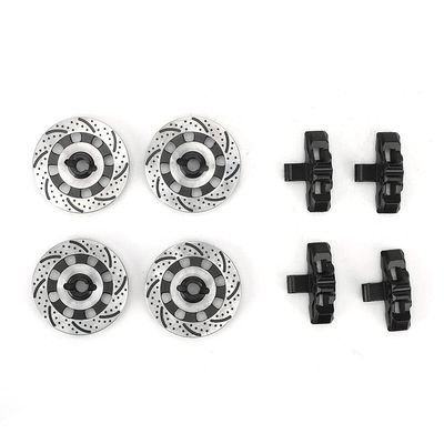 RC Brake Disc Wheel Parts Fit for Unlimited Desert Racer UDR 1/7 RC Car, Aluminum Alloy Brake Disc Set, Non - Directional Brake Surface Finish, Lightweight Upgrade Accessor (Black)