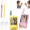 Kids Video Walkie Talkies 2 Pack, Rechargeable Long Range Two-Way Radios with Camera for Boys & Girls Age 3-12 (Yellow/Pink) view 1