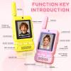 Kids Video Walkie Talkies 2 Pack, Rechargeable Long Range Two-Way Radios with Camera for Boys & Girls Age 3-12 (Yellow/Pink) view 4