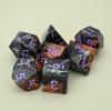 7-Piece Resin Polyhedral Dice Set with Skull, Pumpkin, Bat, and Twig Prints for Halloween and Year-Round Tabletop RPG Gaming(Skulls) view 2