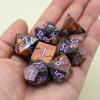7-Piece Resin Polyhedral Dice Set with Skull, Pumpkin, Bat, and Twig Prints for Halloween and Year-Round Tabletop RPG Gaming(Skulls) view 3