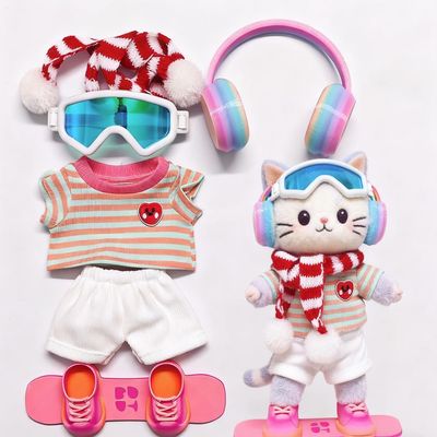 10 cm, 17 cm, 38 cm, Trendy Dolls Change Clothes, Casual and Cute Suits (T-Shirt six-Piece Set)