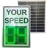 Solar Powered Speed Limit Radar Sign - Rust Prevention Aluminum, 3-Digit Digital Speed Detector for Streets & Neighborhoods, 27"x20" - Enhance Safety & Traffic Control view 1