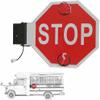 Electronic School Bus Stop Sign - 18-Inch LED Controller Sign for Bus Lane - Universal Fit for Vehicles - Safety Warning for School Buses Only view 1