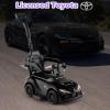 Licensed Toyota Ride on Push Car by OLAKIDS, 3 in 1 Toddlers Sliding Walking Toy with Parent Control Handle, Removable Guardrails, Underneath Storage (Black) view 3