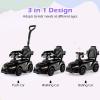 Licensed Toyota Ride on Push Car by OLAKIDS, 3 in 1 Toddlers Sliding Walking Toy with Parent Control Handle, Removable Guardrails, Underneath Storage (Black) view 4