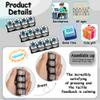 3 PCS Keyboard Fidget Toy, Keyboard Fidget Keychain 4-in-1 Keyboard Decompression Button Finger Clicker Toys, Button Stress Relief Fidget Valentines Gifts Stuffers for Kids Women(Tran Black) view 4