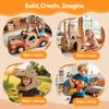 Cardboard Construction Kit for Kids 150 Pcs Cardboard Cutter Safe Kids Tool Set for Todder with Storage Box,Creative Educational Toys Gift for Boys and Girls view 2