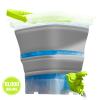 Gel Splatter Round Bucket, Portable Blaster Ammo Depot, Collapsible Blaster Accessories, 10,000+ Bonus, Large Capacity Container & Fast Loading Nozzle, Green view 2