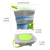 Gel Splatter Round Bucket, Portable Blaster Ammo Depot, Collapsible Blaster Accessories, 10,000+ Bonus, Large Capacity Container & Fast Loading Nozzle, Green view 3