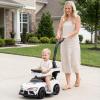 Licensed Toyota Ride on Push Car by OLAKIDS, 3 in 1 Toddlers Sliding Walking Toy with Parent Control Handle, Removable Guardrails, Underneath Storage (White) view 2