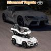 Licensed Toyota Ride on Push Car by OLAKIDS, 3 in 1 Toddlers Sliding Walking Toy with Parent Control Handle, Removable Guardrails, Underneath Storage (White) view 3