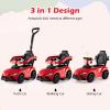 Licensed Toyota Ride on Push Car by OLAKIDS, 3 in 1 Toddlers Sliding Walking Toy with Parent Control Handle, Removable Guardrails, Underneath Storage (Red) view 4