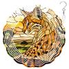 10-Inch Metal Wind Spinner Wild Cat Lynx 3D Wildlife Wind Spinner, Unique Metal Hanging Kinetic Wind Sculpture Ornament Gifts for Women Yard Art Garden Patio Lawn Indoor Outdoor Decor view 1