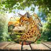 10-Inch Metal Wind Spinner Wild Cat Lynx 3D Wildlife Wind Spinner, Unique Metal Hanging Kinetic Wind Sculpture Ornament Gifts for Women Yard Art Garden Patio Lawn Indoor Outdoor Decor view 2