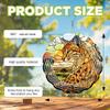 10-Inch Metal Wind Spinner Wild Cat Lynx 3D Wildlife Wind Spinner, Unique Metal Hanging Kinetic Wind Sculpture Ornament Gifts for Women Yard Art Garden Patio Lawn Indoor Outdoor Decor view 3