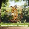 10-Inch Metal Wind Spinner Wild Cat Lynx 3D Wildlife Wind Spinner, Unique Metal Hanging Kinetic Wind Sculpture Ornament Gifts for Women Yard Art Garden Patio Lawn Indoor Outdoor Decor view 4