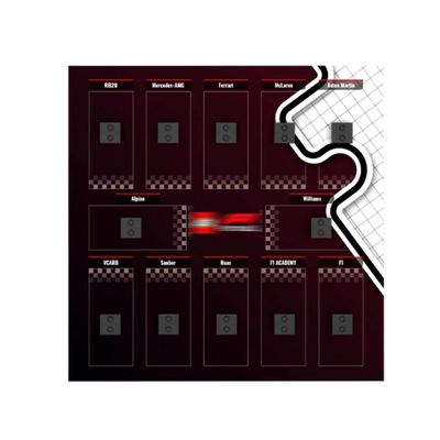 DSJBGSS Wall Mount Display Wallboard Speed 71049 F1 Racing mini Toys Model Set Wall Frame, Kit, Compatible with