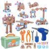 stochastic box Kids Tool Set with Electric Drill 172 Pcs Electric Construction Tools for Kids with Toolbox,Kids Construction Building Toy for Boys Girls Birthday Gifts view 1