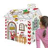 Doodle Christmas Coloring House - 3D Hand Painted Cardboard Craft, Painting Enlightenment Toy, DIY Christmas House Craft | Educational Art Toy view 1