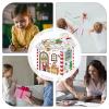 Doodle Christmas Coloring House - 3D Hand Painted Cardboard Craft, Painting Enlightenment Toy, DIY Christmas House Craft | Educational Art Toy view 4