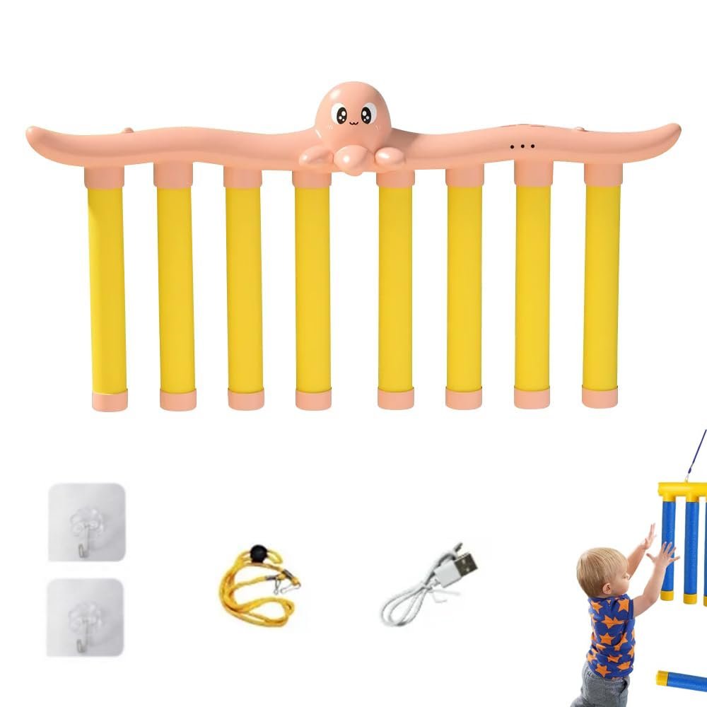 BAYYUA Reflective Drop Stick Challenge Game, 2026 New Hand Eye Coordination & Reflex Training Toy with 3 Adjustable Speed Modes, Fun Catching Sticks Game for All Ages, for Family Entertainment (Pink)