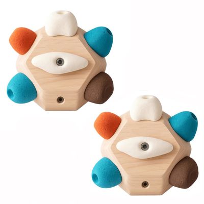 Handcrafted Boulder Block Build Strength and Precision 3D Climbing Ball for Training Simulated Rock Wall Holds Portable Gear Gifts Rocks Climbers Block Anywhere(Size:2 PCS,Color:Climbing ball)