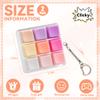 2 Pcs Creamy Keyboard Fidget Toy, 9 Keys Cute Clicker Keyboard Fidget for Adults Relieve Stress and Anxiety Decompression Keyboard Fidget Keychain view 2