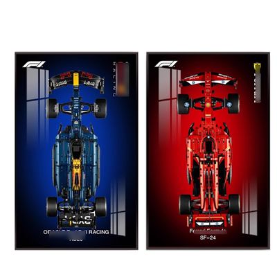 DSJBGSS Wall Mount Display Wallboard 42207 Racing Car 42206 - Wall Photo Frame, Mount for Building Set(42206+42207)