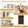 Costzon Kids Play Kitchen, Wooden Toy Kitchen w/Microwave, Water Sink, Oven, Stoves & Cookware Accessories, Pretend Kitchen Playset with Storage for Toddlers, Gift for Boys and Girls Aged 3+ view 3