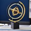 Rotating Globe for Desk,Modern Abstract Home Decor | Metal Globe Ornament Sculpture Decor - for Living Room Bedroom Study Room Office Desk TV Cabinet view 3