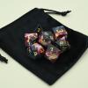 7-Piece Resin Dice Set with Lightning and Volcano Designs - Red and Black Printed Polyhedral Dice for Tabletop RPGs, Board Games, and Gaming Gifts(Lightning Volcano) view 4